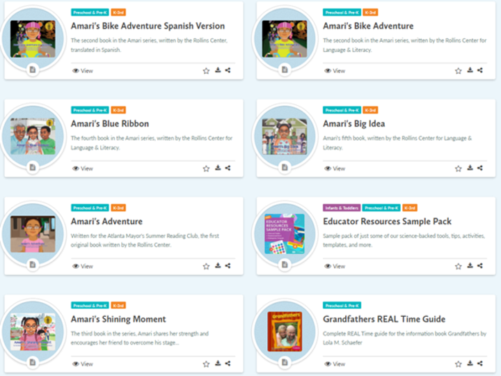 Screen shot from the Cox Library where you can download the books