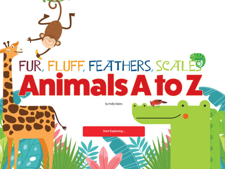 Cover of the book featuring brightly colored cartoon animals